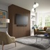 Acoustic Wall Panelling Walnut in a Living Room