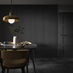 Howdens 2.4m x 600mm Hockley Charcoal Veneered MDF Acoustic Slatted Wall Panelling Dining Room