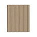 Howdens 2.6m x 167mm Light Oak Wrapped MDF Reeded Wall Panelling Pack of 6