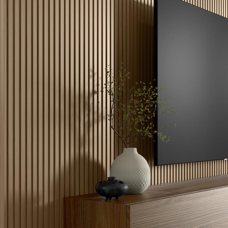 Oak Reeded Panelling Living Room