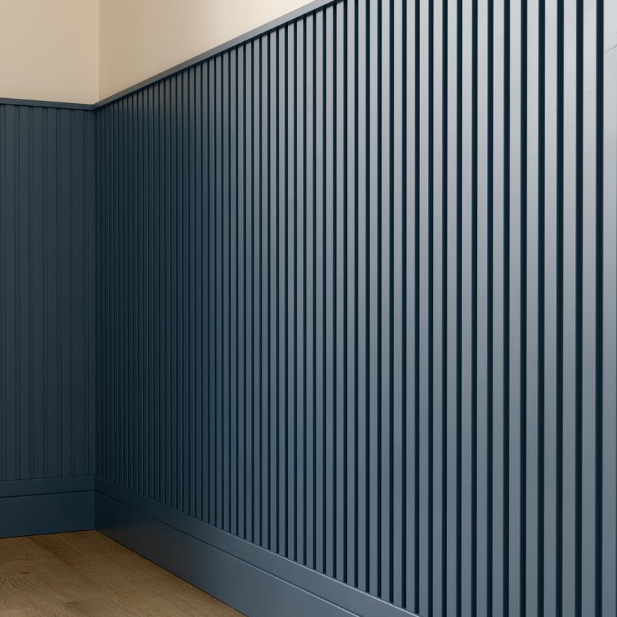 Indigo Reeded Panelling Dining Room