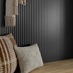 Matt Black Reeded Panelling Feature Hallway