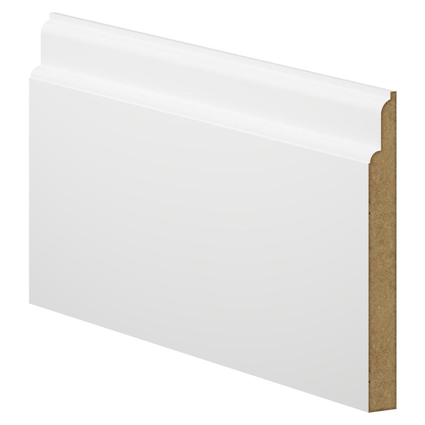 Howdens 4.2m x 170mm Lambs Tongue White MDF Skirting Board
