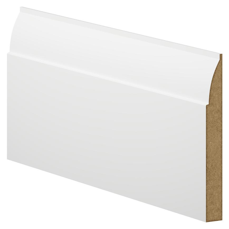 Howdens 4.2m x 152mm Ovolo White MDF Skirting Board