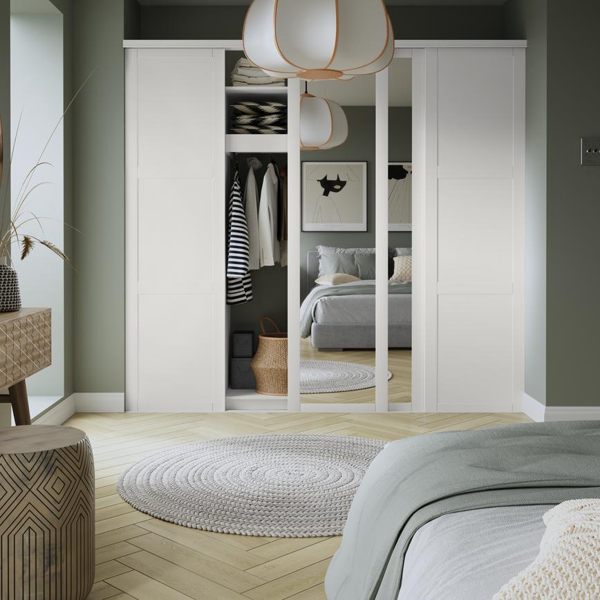 White Shaker Door Wardrobe