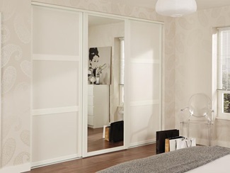 Shaker Panel & Mirror Door White