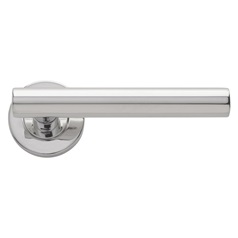Eclipse Lecco Lever on Rose Polished Stainless Steel Door Handle Single