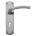 Yarwell Lever on Backplate Lock Satin Nickel Door Handle Single