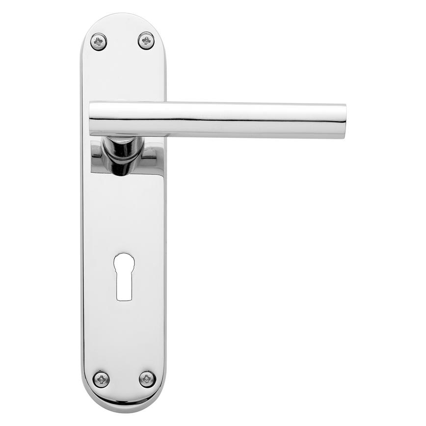 Finedon Lock Handle - Polished Chrome