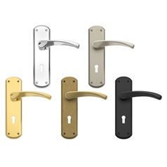 Garda Lever on Backplate Lock Door Handles