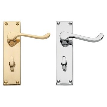 Polished Brass Bathroom Door Handles | Handles | Howdens