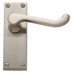 H Victorian Scroll Satin Nickel Latch Handle