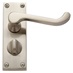 H Victorian Scroll Satin Nickel Privacy Handle