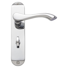 Fino Polished Chrome Backplate Bathroom Handle