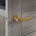 Knurled Savio Door handle in brass