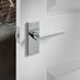 Auriga Polished Chrome Lever on Backplate Latch Door Handle Pair