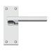 Auriga Polished Chrome Lever on Backplate Latch Door Handle Pair