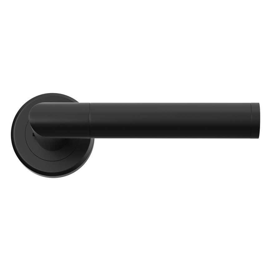 Carlisle Brass Serozzetta Trend Matt Black Fire Rated Lever on Rose Door Handle Pair