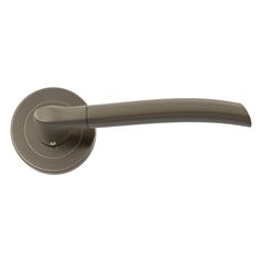 Newington Antique Brass Lever on Rose Door Handle Pair