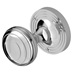 Beehive Polished Chrome 62mm Ringed Round Mortice Knob on Rose Pair