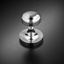 Beehive Polished Chrome 62mm Ringed Round Mortice Knob on Rose Pair
