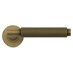 Iseo Antique Brass Knurled Lever on Rose Door Handle Pair