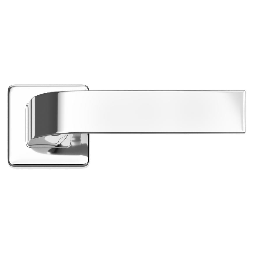 Manet Polished Chrome Lever on Rose Door Handle Pair