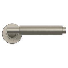Fuller and Forge Orta Satin Nickel Fluted Lever on Rose Door Handle Pair