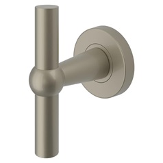 Fuller and Forge Como Satin Nickel 85mm T Mortice Knob on Rose Pair
