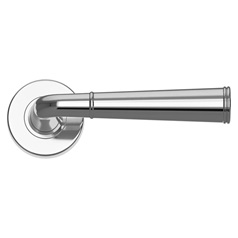 Fuller and Forge Arno Polished Chrome Lever on Rose Door Handle Pair