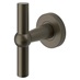 Fuller and Forge Como Satin Bronze 85mm T Mortice Knob on Rose Pair