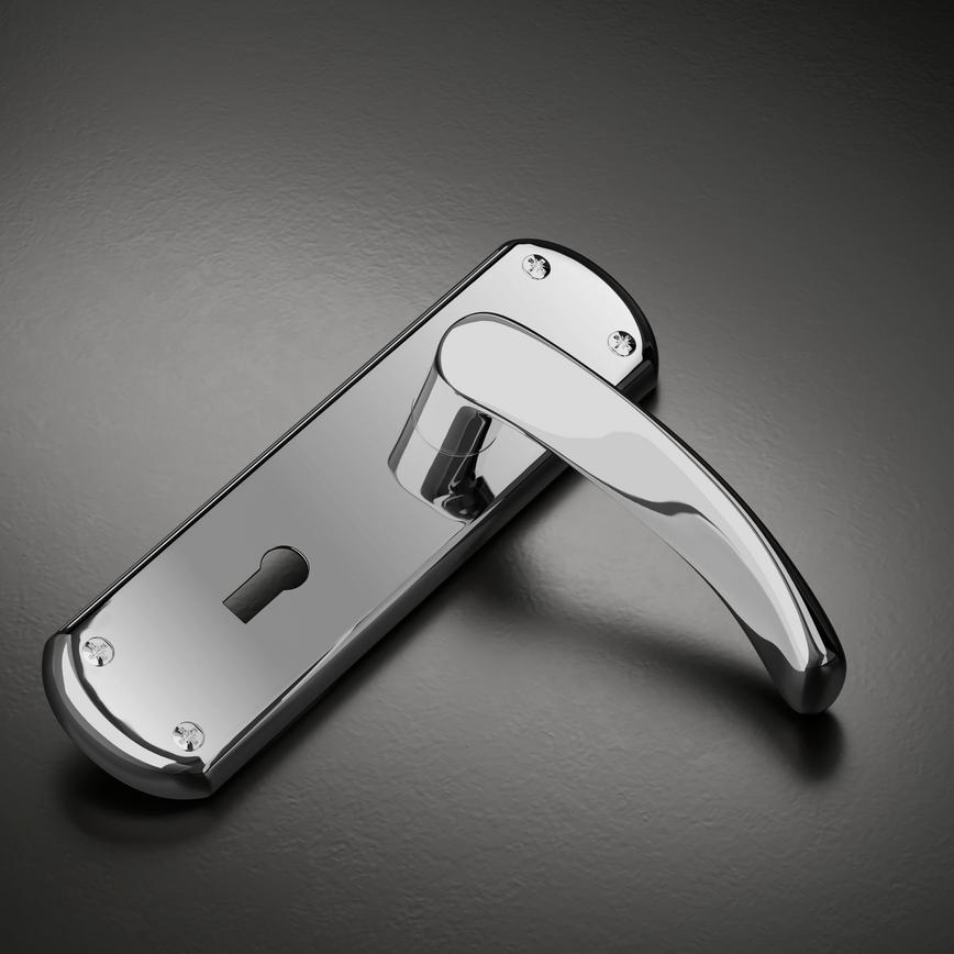 Garda Lock Backplate Polished Chrome Studio