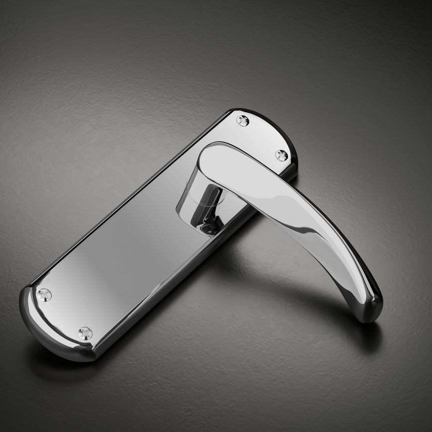 Garda Latch Backplate Polished Chrome Studio