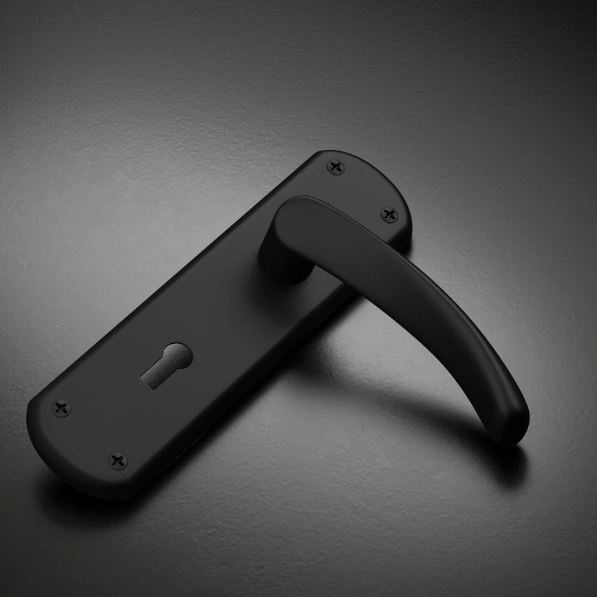 Garda Lock Backplate Matt Black Studio