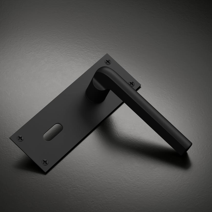 Munch Lock Backplate Matt Black Studio