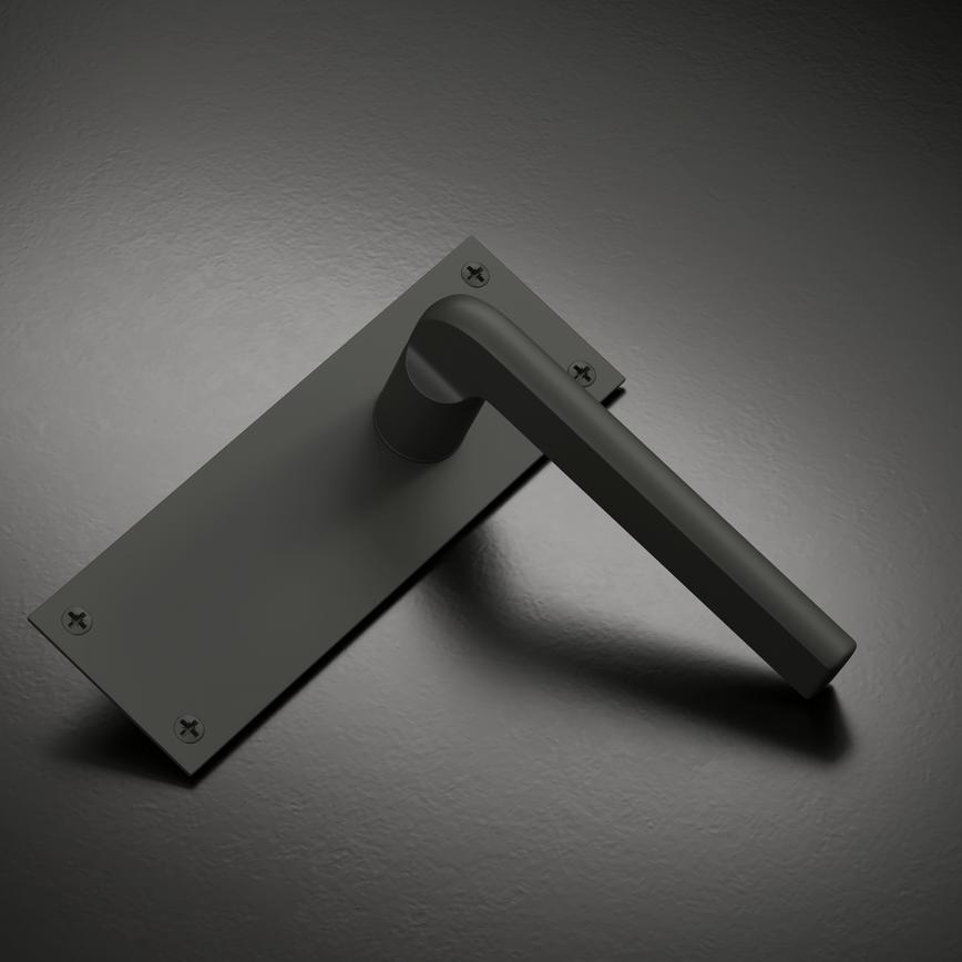Munch Latch Backplate Anthracite Studio