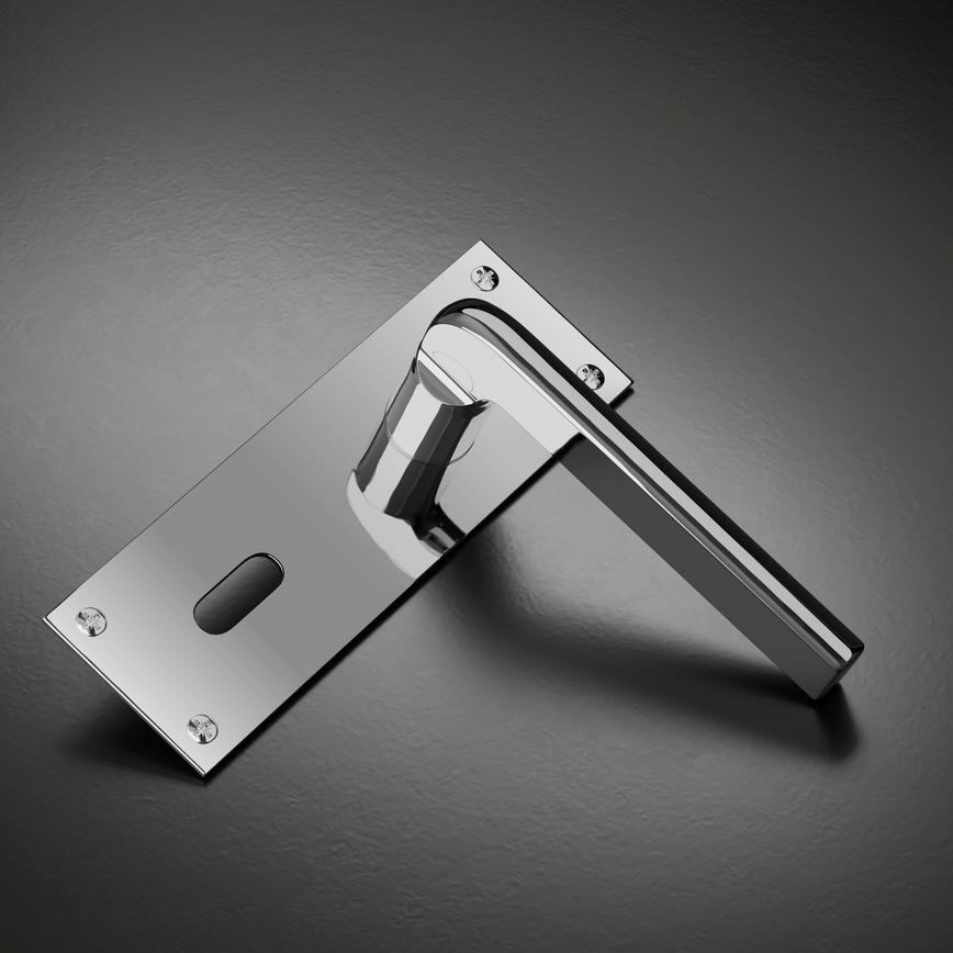 Munch Lock Backplate Polished Chrome Studio