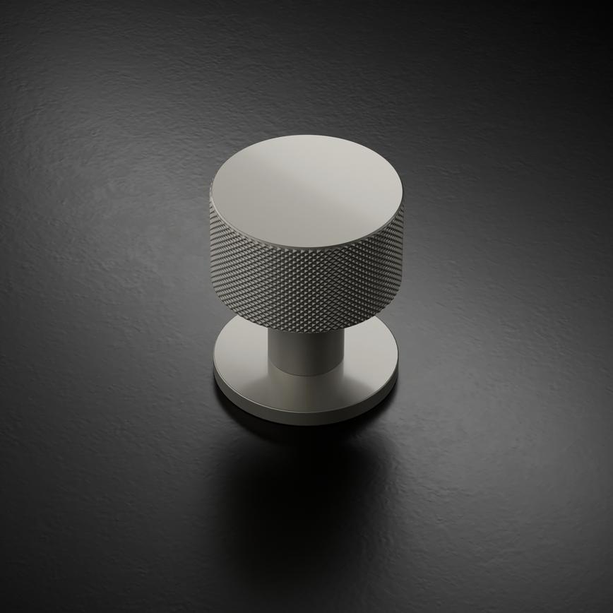 Iseo Knurled Knob Satin Nickel Studio