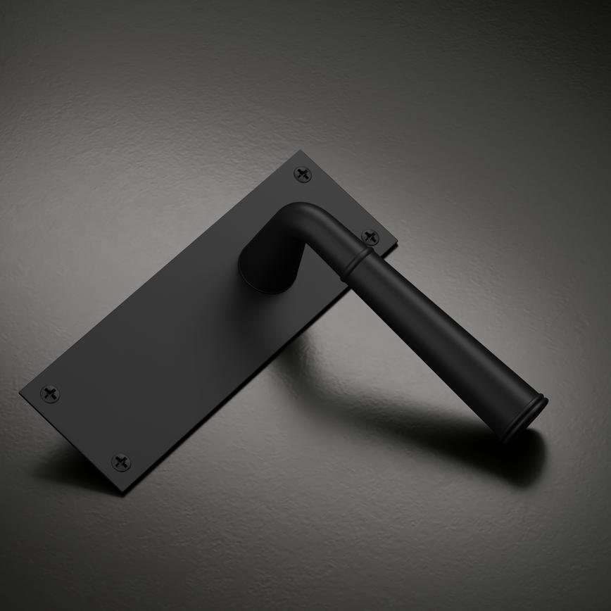 Arno Latch Backplate Matt Black Studio