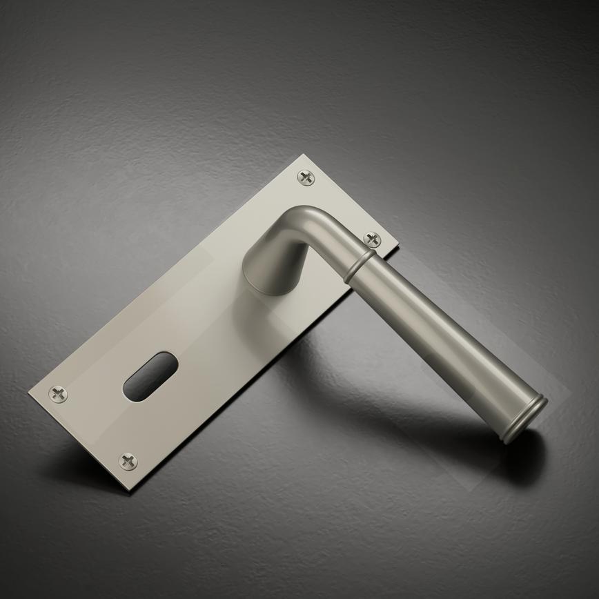 Arno Lock Backplate Satin Nickel Studio