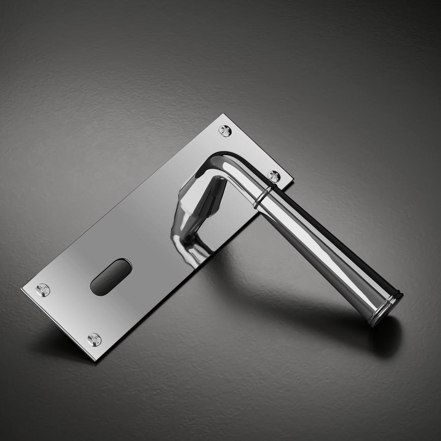 Arno Lock Backplate Polished Chrome Studio