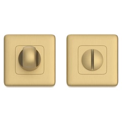 Satin Brass Square Bathroom Turn
