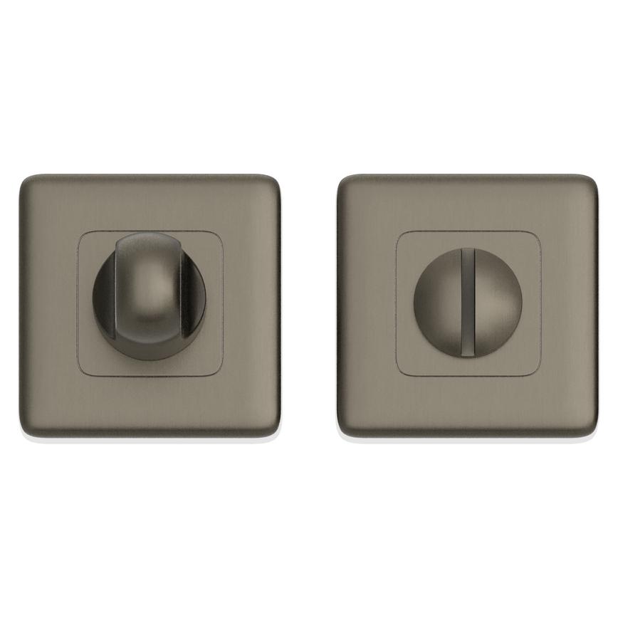Satin Bronze 50mm Square Bathroom Thumbturn and Release