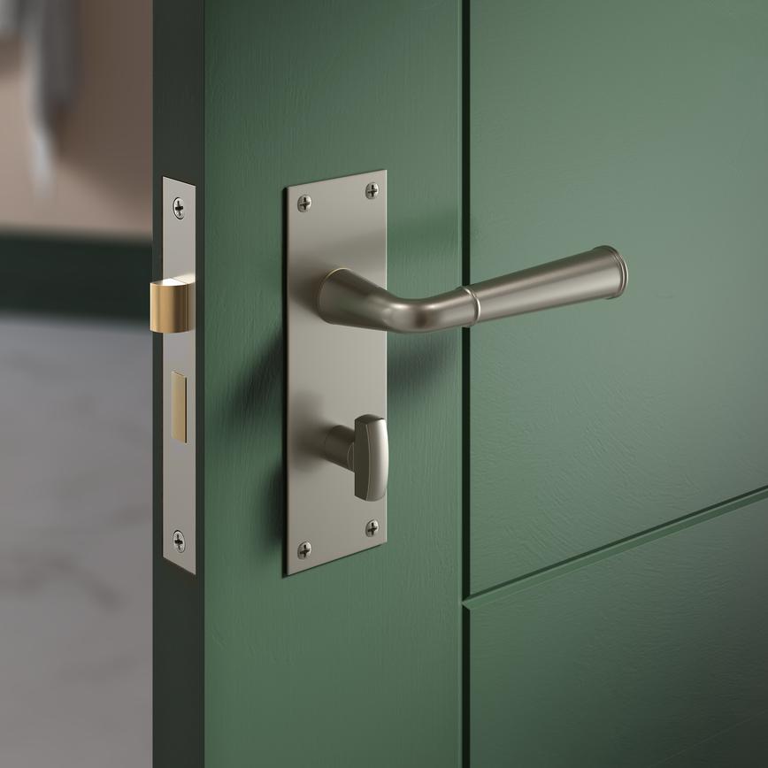 Arno Satin Nickel Bathroom Backplate Situational