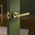 Orta Fluted Lever On Rose Satin Brass Situational