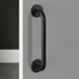 Matt Black 225mm Concealed Fix Fire Rated D Pull Handle Single
