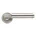 Runda Satin Nickel Lever on Rose Door Handle Pair