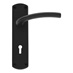 Yarwell Matt Black Lever on Backplate Lock Door Handle Pair