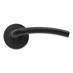 Yarwell Matt Black Lever on Rose Door Handle Pair