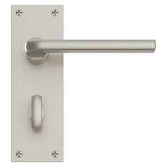 Fuller and Forge Munch Satin Nickel Lever on Slim Backplate Latch Door Handle Pair
